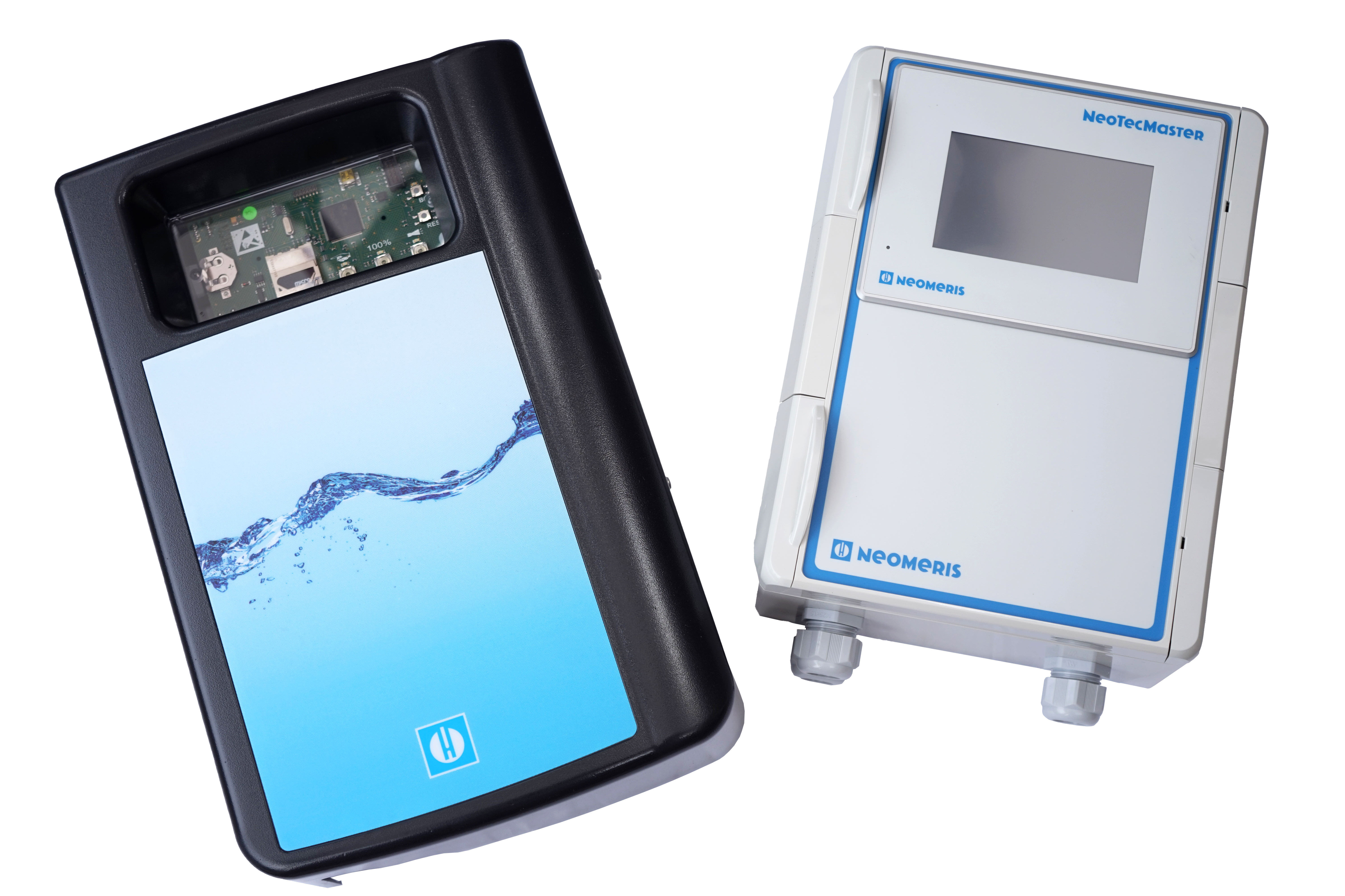 Testomat LAB TH und NeoTecMaster, Gehäuseansicht mit OLED-Display, Prozessüberwachungssystem