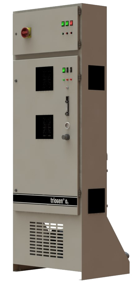 Compact ozone system TOGC45 XIS Kompakte Ozonanlage TOGC13 XIS, Detailansicht, Bedienfeld mit Kontroll- und Anzeigeinstrumenten, Ozonproduktion 45 g/h