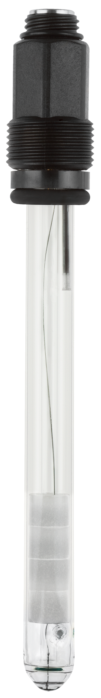 JUMO tecLine Redox-Elektrode (Kunststoff PEI mit Schutzkorb, Platin-Kuppe, 1x Glasfaser, Schraubkopf Pg13,5, 120mm, Salzreserve, Doppelkammer KCI/KCI)