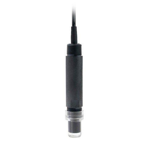Select Redox Standard 4-20 mA, schwarze Tauchsonde in Frontansicht, integriertes 4 20 mA Modul