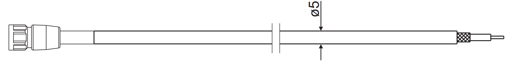 25m connection cable for pH/redox, cable end 1 (sensor side) = rotating cable socket, connection end 2 = without plug 25 Meter Anschlusskabel für pH/Redox, drehbare Kabelbuchse, Anschluss für pH/Redox Sensor