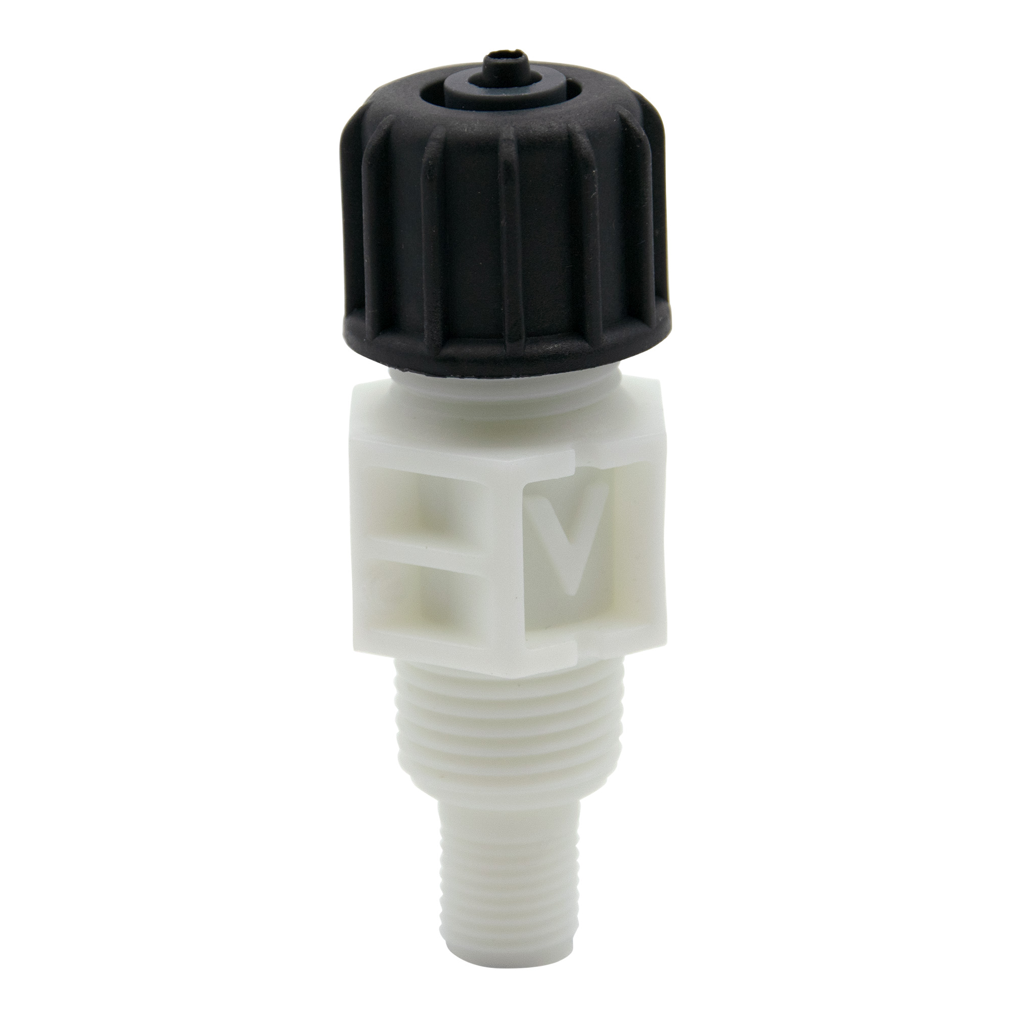 emec K-Plus Dosierpumpe, Detailaufnahme des Injektors mit 1/2" Anschluss