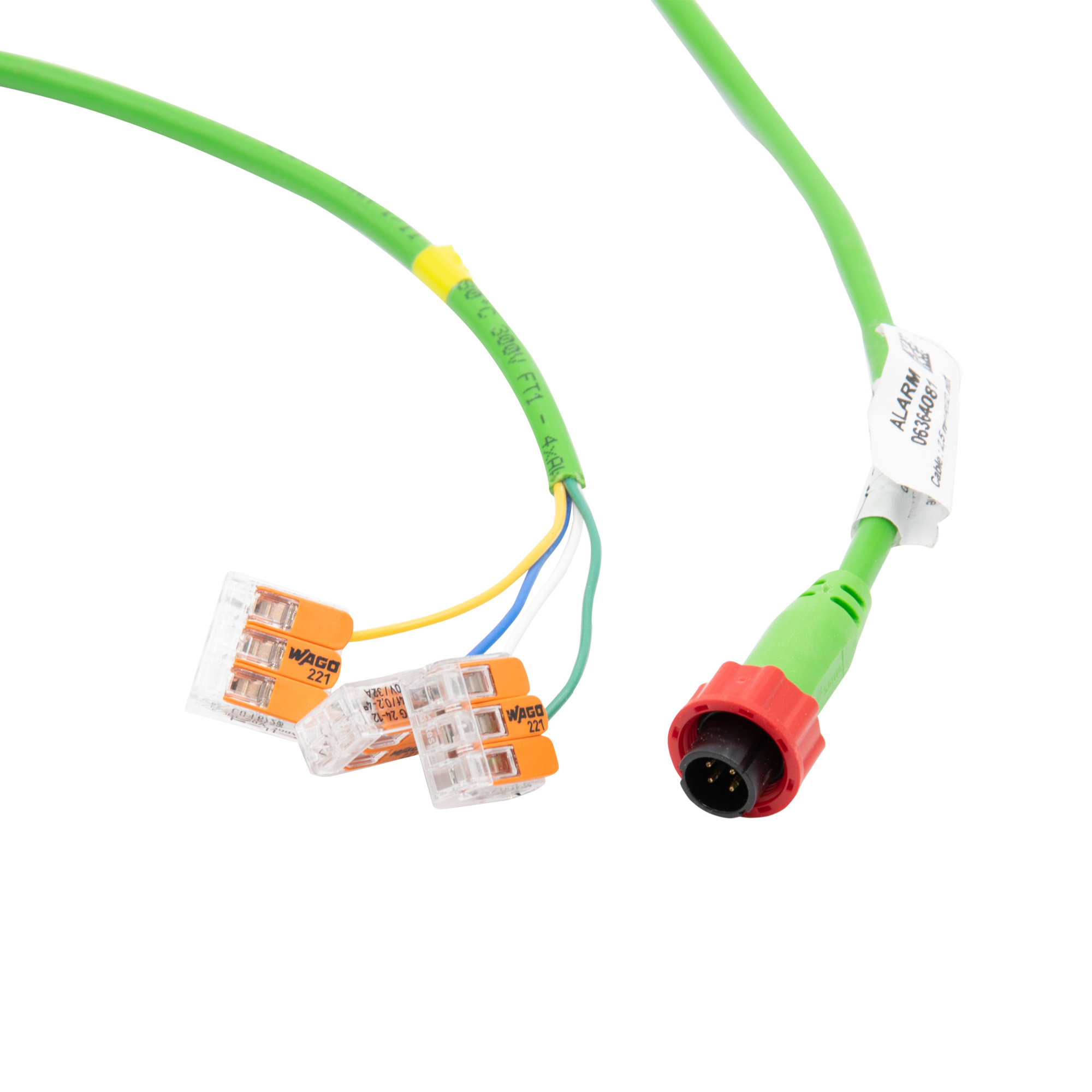 Dosing pump cable connections in close-up