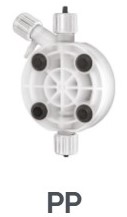 emec K-Plus Serviceset M, PP Pumpenkopf mit EPDM Dichtung, PTFE Membrane