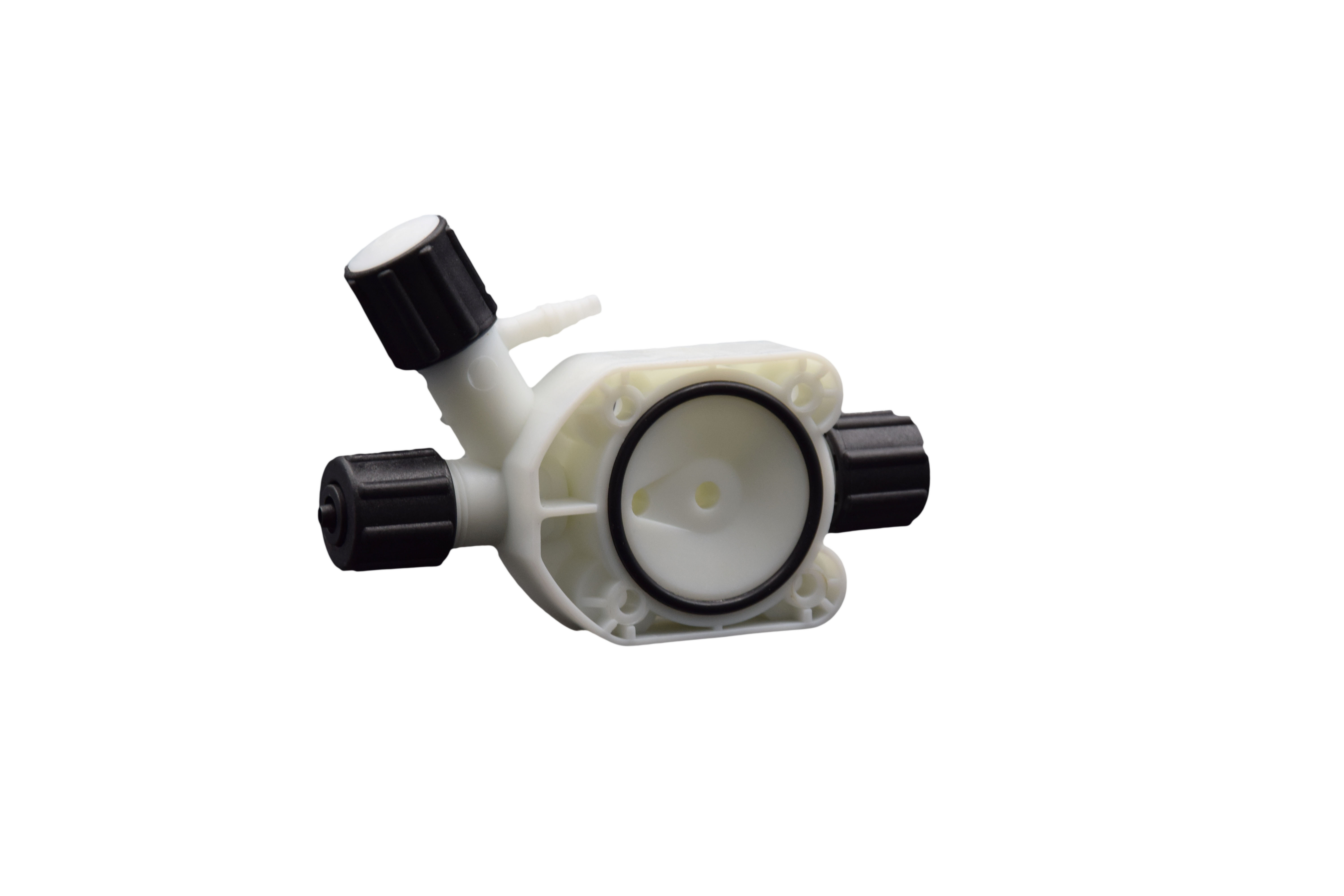 Detailansicht des PP Pumpenkopfs mit EPDM Dichtung für VMS K-Pumpe