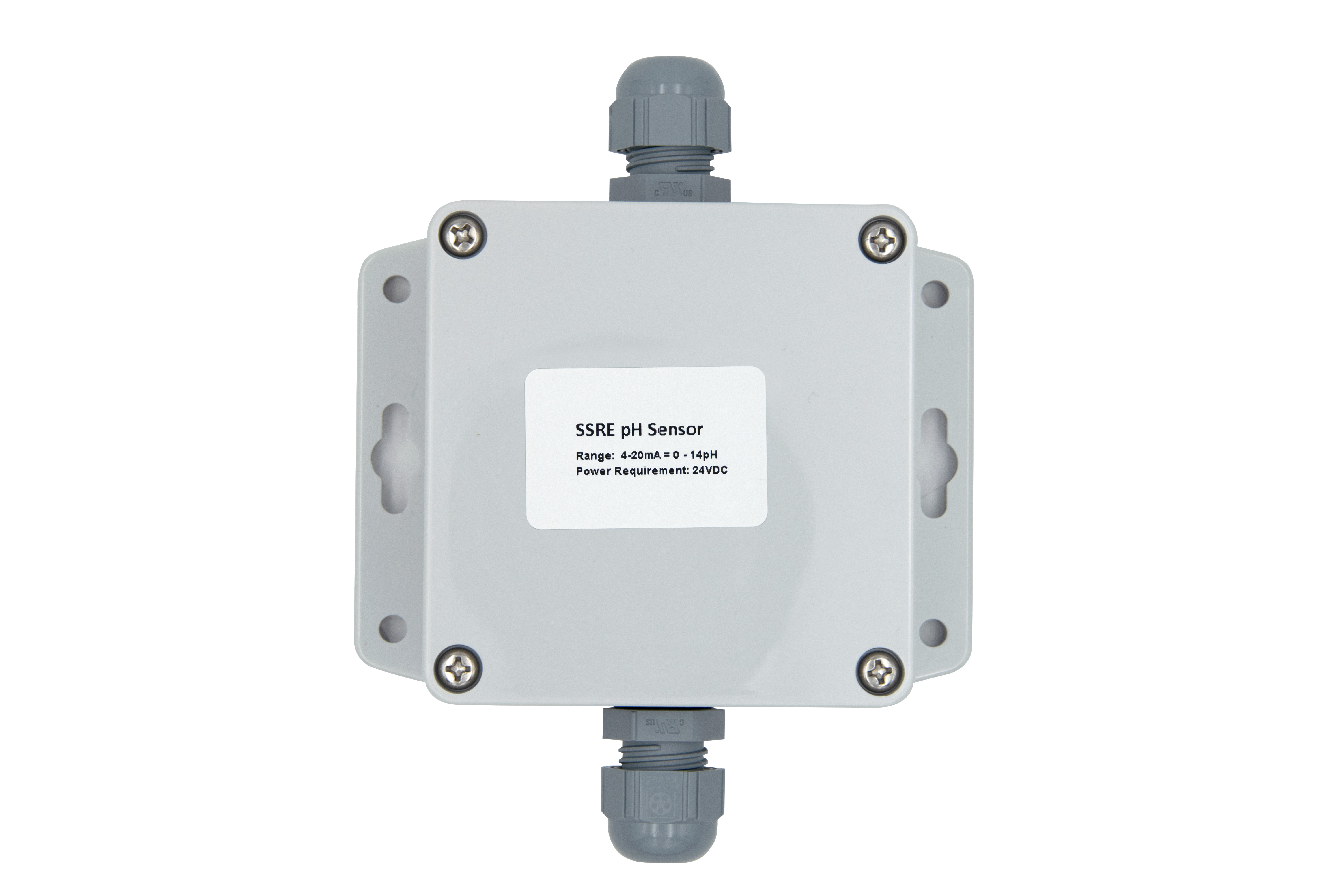 Rückansicht des  4-20 mA NeoTec Signalwandlers mit Anschlussklemmen