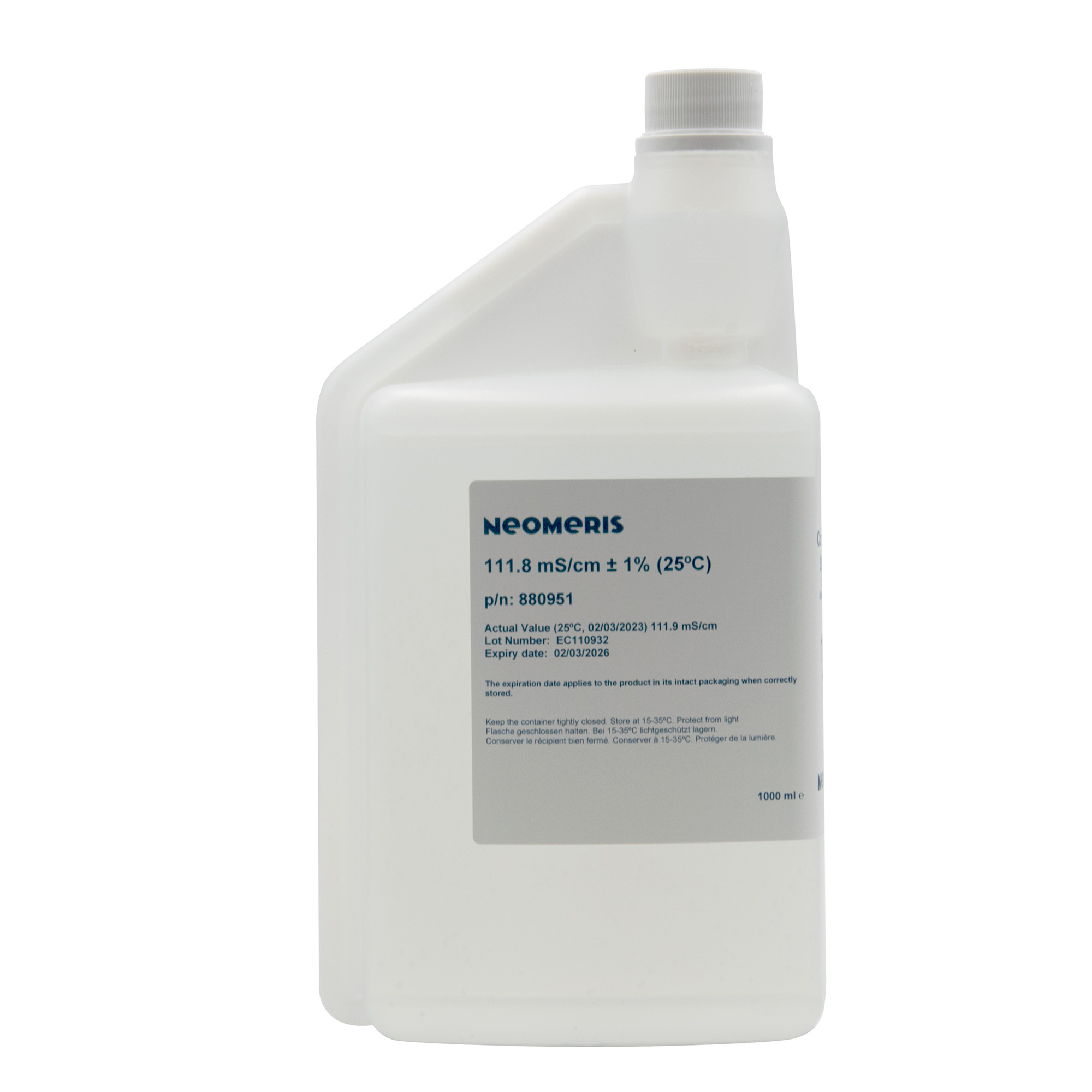 Hygieneverschluss der 1000 ml Flasche für präzises und hygienisches Dosieren, vordere Sicht