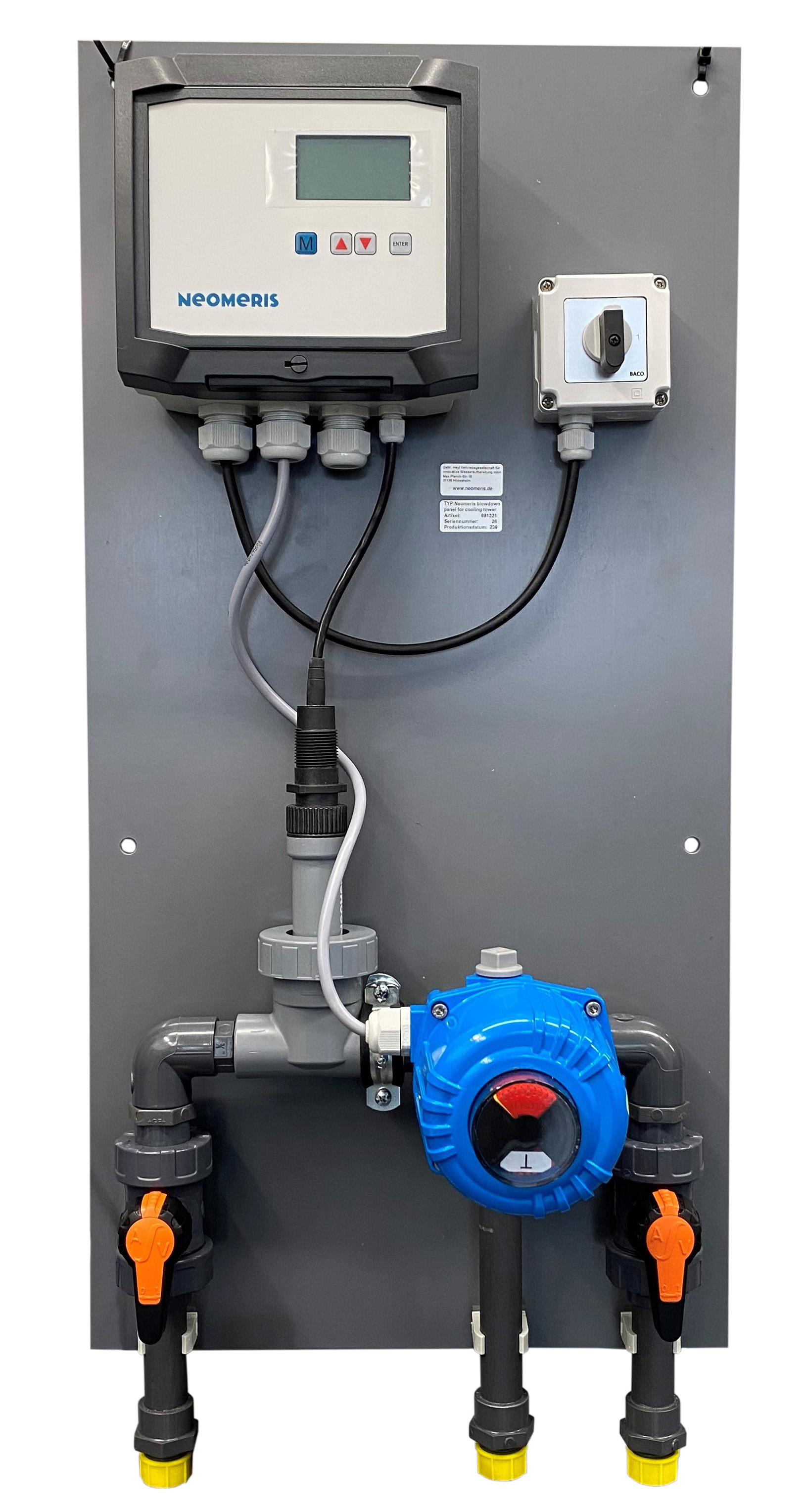 Neomeris blowdown panel for cooling tower - conductivity measurement and 1x 4-20mA output